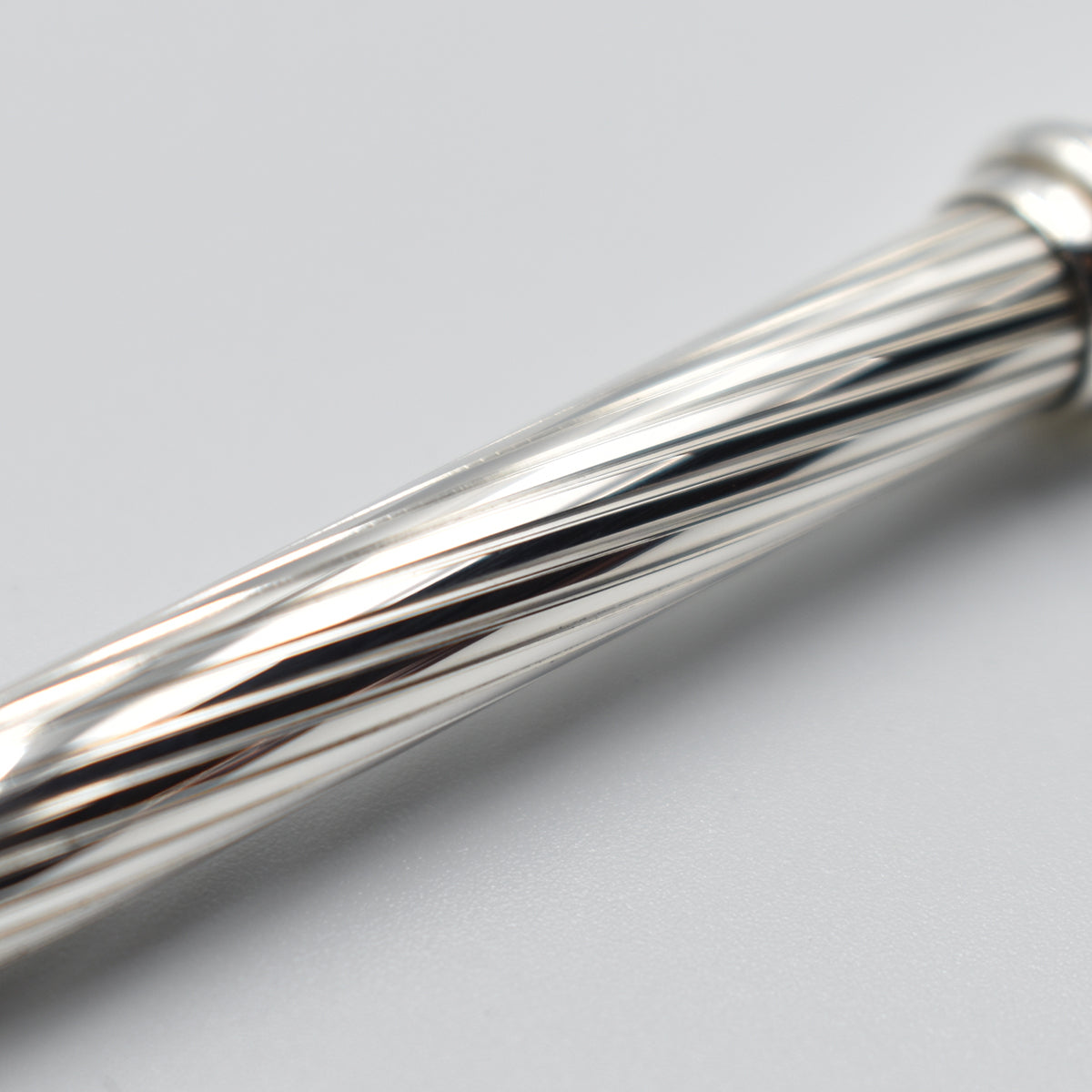 Japanese Sterling Silver 925 Pen Diagonal Stripe